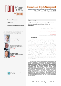 TDM 5 (2020 - The Interaction Between International Investment Law and Special Economic Zones (SEZs)