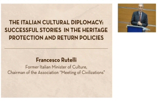Mr Francesco Rutelli, former Italian Minister of Culture, addresses on The Italian Cultural Diplomacy: Success Stories in the Heritage Protection and Return Policies