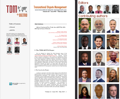 TDM 2 (2025) - The African Continental Free Trade Area Agreement (AfCFTA)